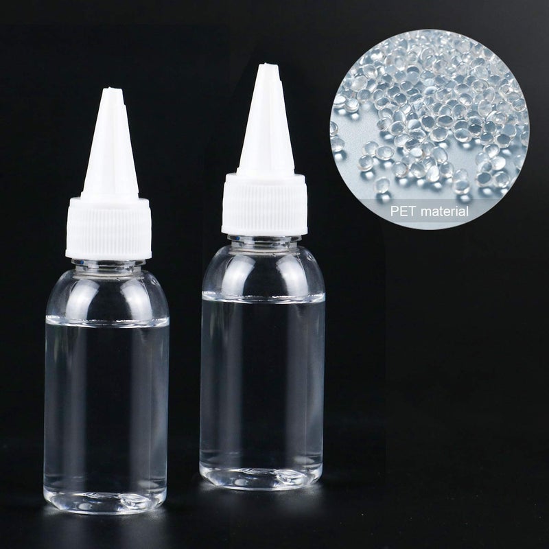 TRENDBOX 1oz / 30ml Plastic Bottle Pointed Mouth Top Cap for Essential Oils, Liquid - 12 Pack - Image 5